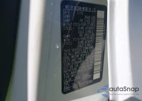 2015 Nissan Juke S from USA, damaged, VIN JN8AF5MR5FT513054